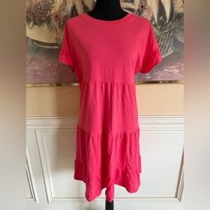 J. Crew Pink‎ Tiered Sundress Casual Mini sz Medium to large